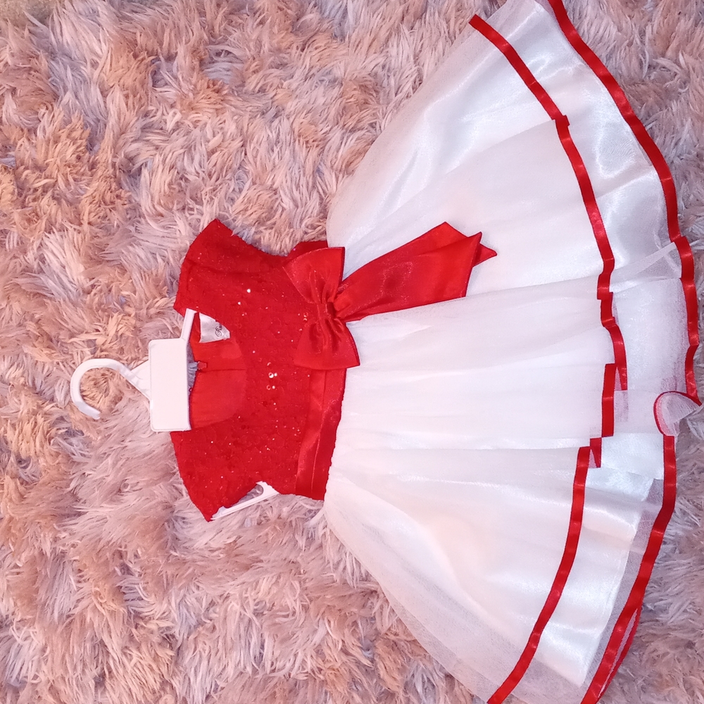 Red & white toddler dress. JUST IN TIME FOR XMAS!!